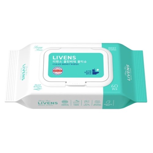 리벤스 소프트 클린 화장실 비데티슈 캡형 60매