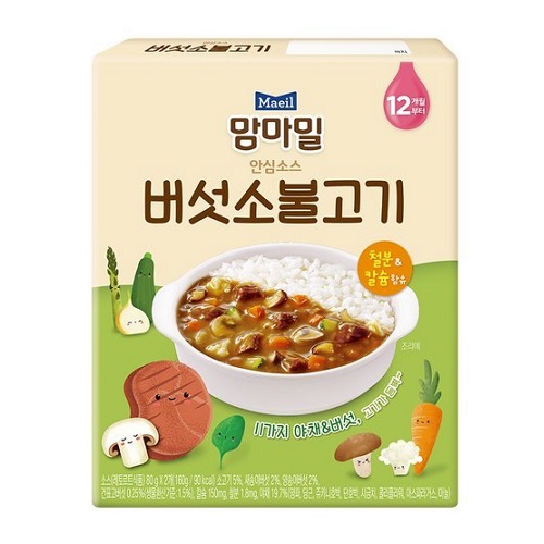 매일유업 맘마밀 안심소스 버섯소불고기 160g