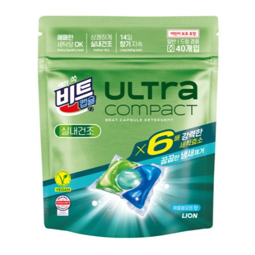 비트 울트라 콤팩트 실내건조 애플블로썸향 40개입