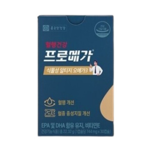 종근당건강 프로메가 식물성 알티지 오메가3 744mg 30캡슐