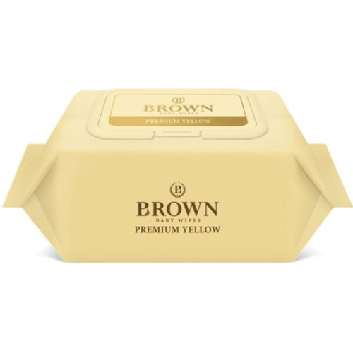 브라운 프리미엄 옐로우 물티슈 캡형 20매