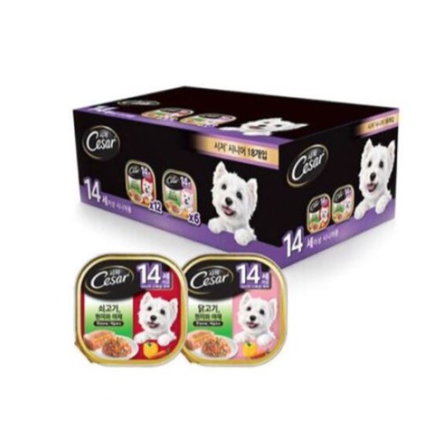시저 14세이상 시니어 2종 100g x 18p