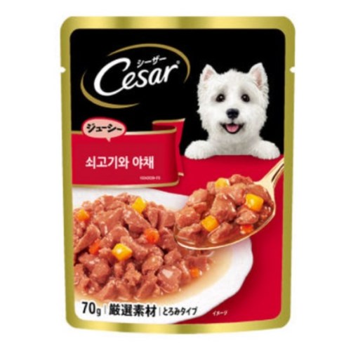시저 파우치 쇠고기와 야채 70g