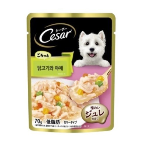 시저 파우치 닭고기와 야채 70g