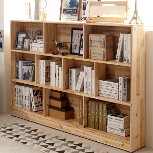 동서가구 원목삼나무 3단 가로형 책장