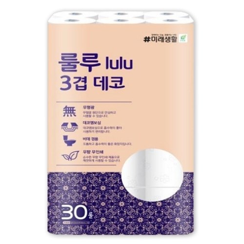 미래생활 룰루 3겹 데코 22m (30롤)
