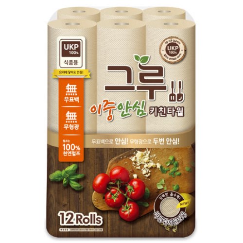 그루 이중안심 키친타월 120매 (12입)