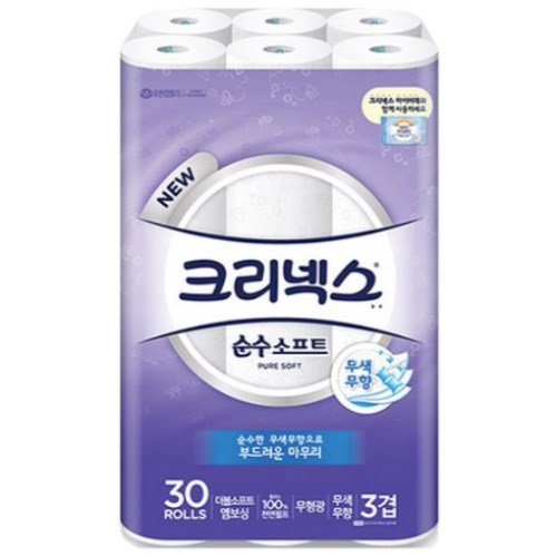 크리넥스 순수 소프트 27m (30롤)