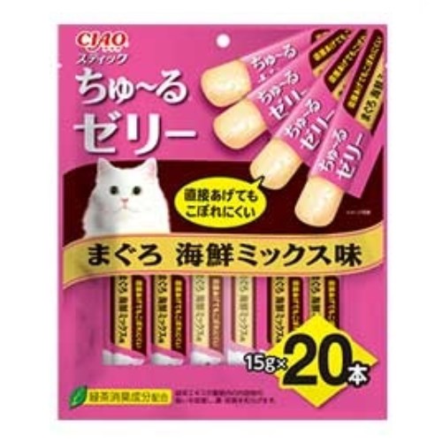 이나바 캣 챠오스틱 츄르젤리 참치&해산물믹스 TSC-221 300g (15g x 20p)