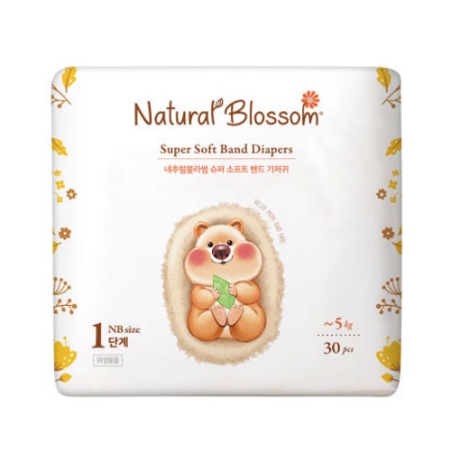 해피블라썸 네추럴블라썸 슈퍼 소프트 밴드형 신생아용-공용
