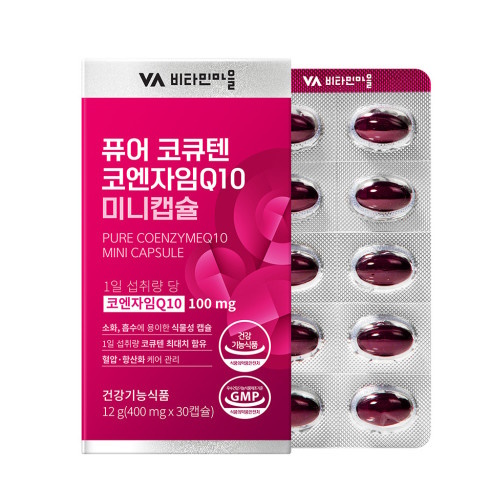 비타민마을 퓨어 코큐텐 코엔자임Q10 미니 30캡슐