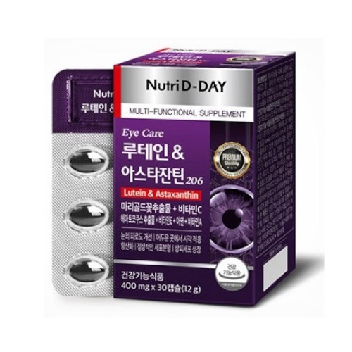뉴트리디데이 아이케어 루테인 아스타잔틴206 400mg 30캡슐