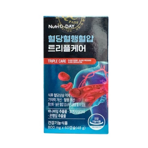 뉴트리디데이 혈당혈행혈압 트리플케어 800mg 60캡슐
