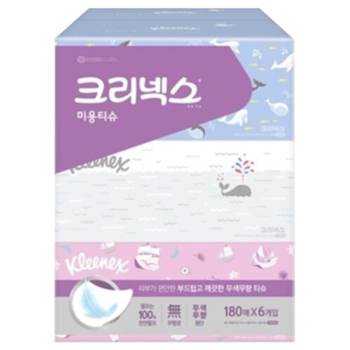 크리넥스 미용티슈 180매 (6입)