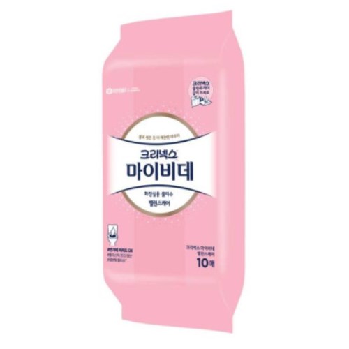 크리넥스 마이비데 밸런스케어 화장실용 물티슈 리필형 10매
