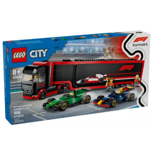 레고  F1 트럭과 RB20 & AMR24 F1 레이스 카 (60445)