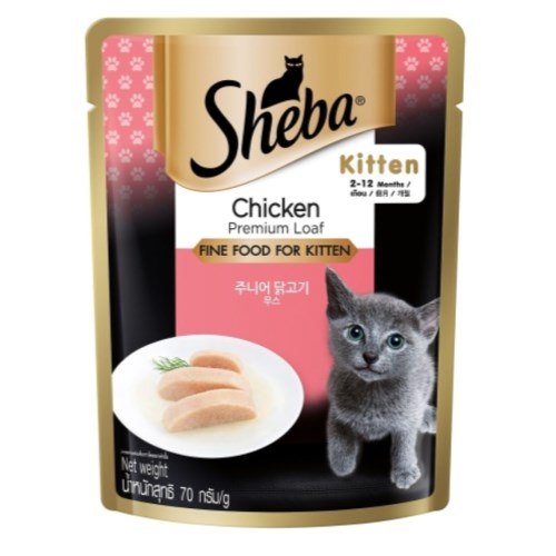 쉬바 간식 파우치 주니어 닭고기 무스 70g