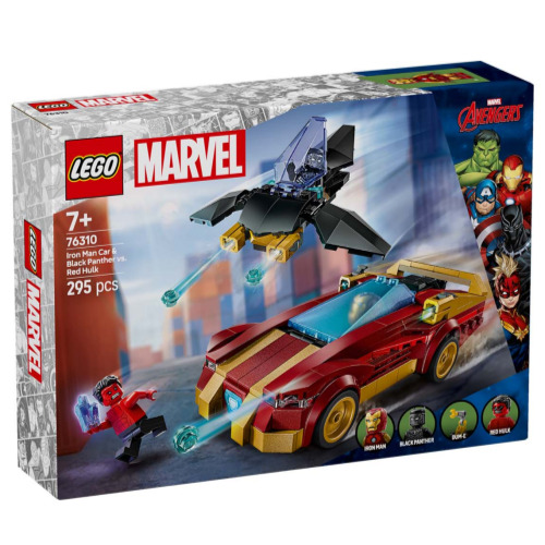 레고  아이언맨 자동차와 블랙 팬서 대 레드 헐크 (76310)