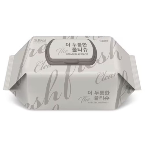 노브랜드 더 두툼한 물티슈 캡형 100매