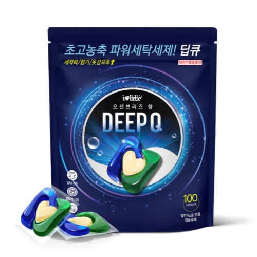 아이러브베베 딥큐 캡슐세제 오션브리즈 100개입