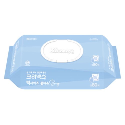 크리넥스 빅사이즈 물티슈 캡형 80매