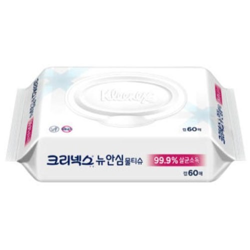 크리넥스 뉴 안심 물티슈 캡형 60매