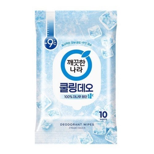 깨끗한나라 페퍼민트 쿨링 데오 티슈 리필형 10매