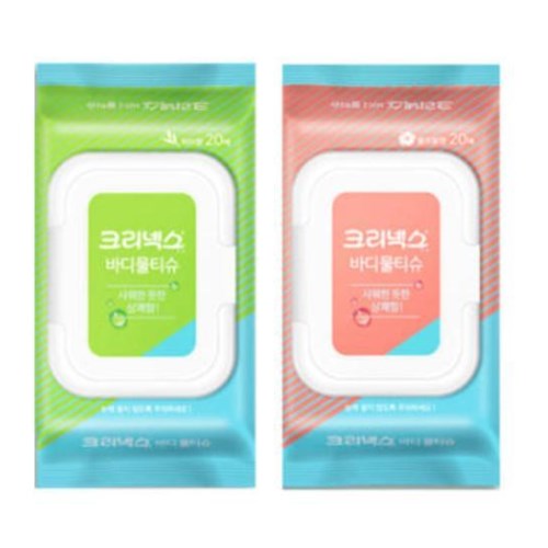 크리넥스 바디물티슈 캡형 20매