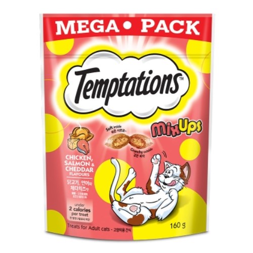 템테이션 믹스업 메가팩 닭고기&연어&체다치즈 160g