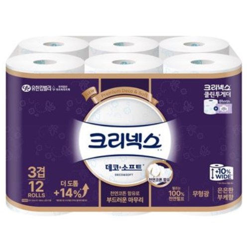 크리넥스 데코 앤 소프트 35m (12롤)