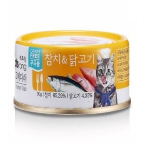 캐츠랑 고메디쉬 참치&닭고기 캔 90g