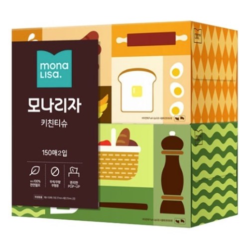 모나리자 키친티슈 150매 (2입)
