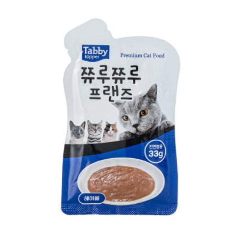 테비토퍼 쮸루쮸루 프랜즈 헤어볼 파우치 33g