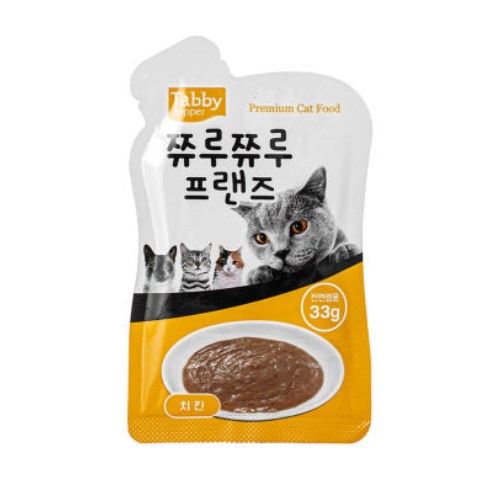 테비토퍼 쮸루쮸루 프랜즈 치킨 파우치 33g