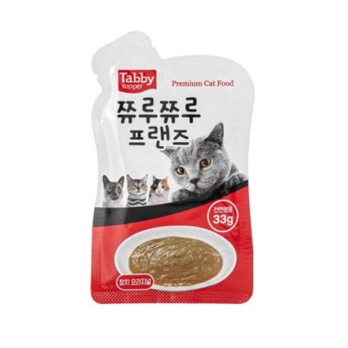 테비토퍼 쮸루쮸루 프랜즈 참치 오리지널 파우치 33g
