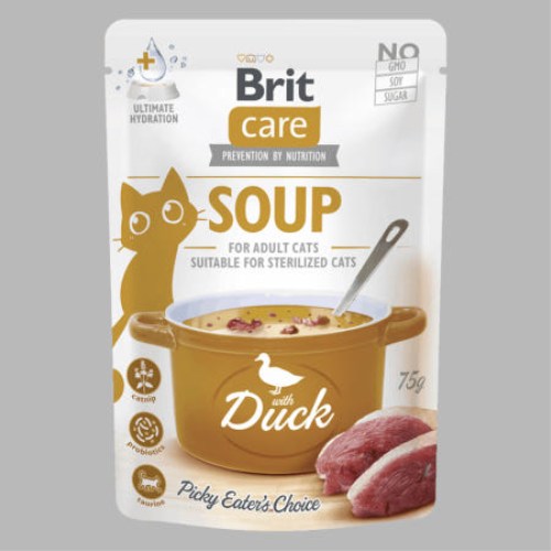 브릿 캣 케어 스프 덕 파우치 75g