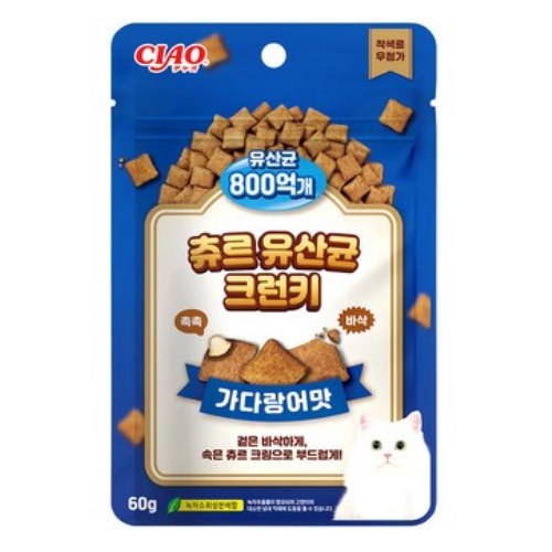 이나바 챠오츄르 유산균 크런키 가다랑어맛 TSC-202K 60g