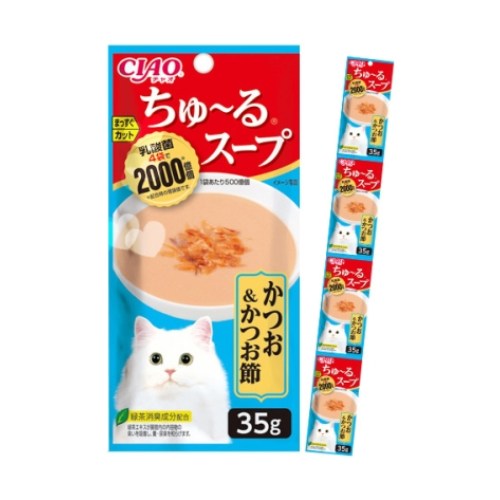 이나바 챠오츄르스프 4연팩 가다랑어&가다랑어포 TCR-143 140g (35g x 4p)