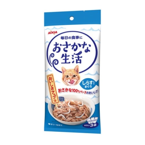 아이시아 생선생활 치어가 들어간 참치 파우치 OS-2 180g (60g x 3p)
