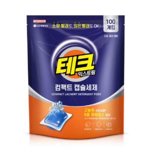 테크 익스트림 컴팩트 캡슐세제 100개입