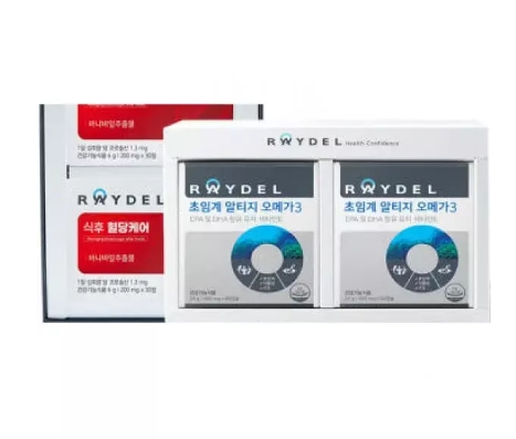 레이델 식후 혈당케어 30정 2박스 + 초임계 알티지 오메가3 60캡슐 선물세트