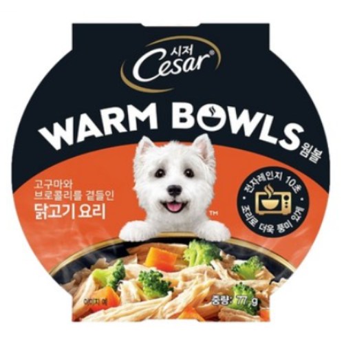 시저 웜볼 고구마와 브로콜리를 곁들인 닭고기 요리 캔 77g