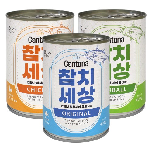 칸타나 캣 참치세상 콤보 캔 400g