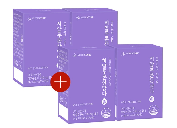 뉴트리코어 WCS 히알루론산담다 먹는 히알루론산 영양제 900mg 240캡슐