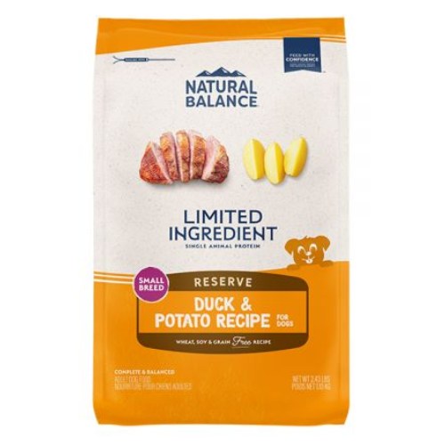 내추럴발란스 독 L.I 리저브 그레인프리 오리&감자 레시피 작은알 2.4kg