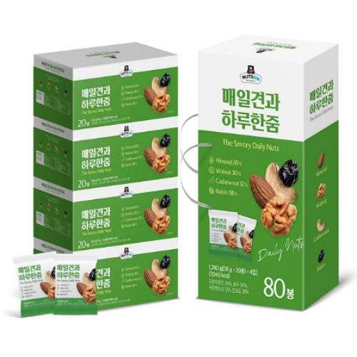 (주)율성푸드랩 매일견과 하루한줌 16g 80개입