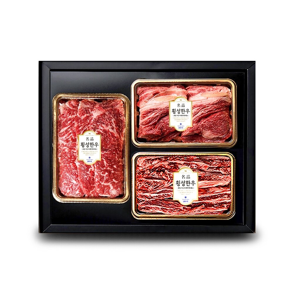 박참봉푸줏간  1등급 횡성한우 암소명품구이 세트 2호 1kg