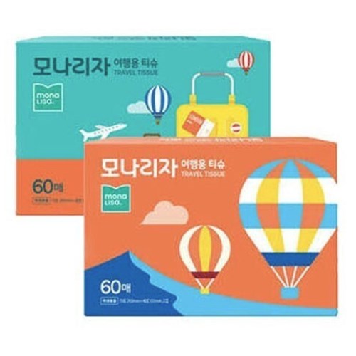모나리자 여행용 티슈 60매