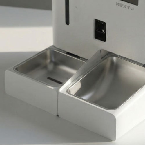 넥스트유 펫지니 자동 급식기 스테인리스 식기 세트