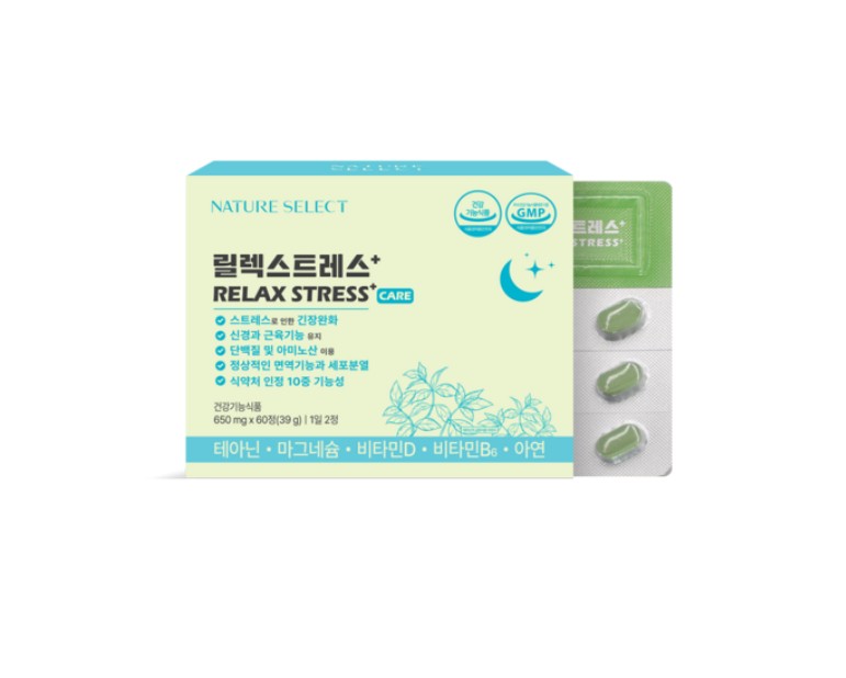 네이처셀렉 릴렉스트레스+ 650mg 60정